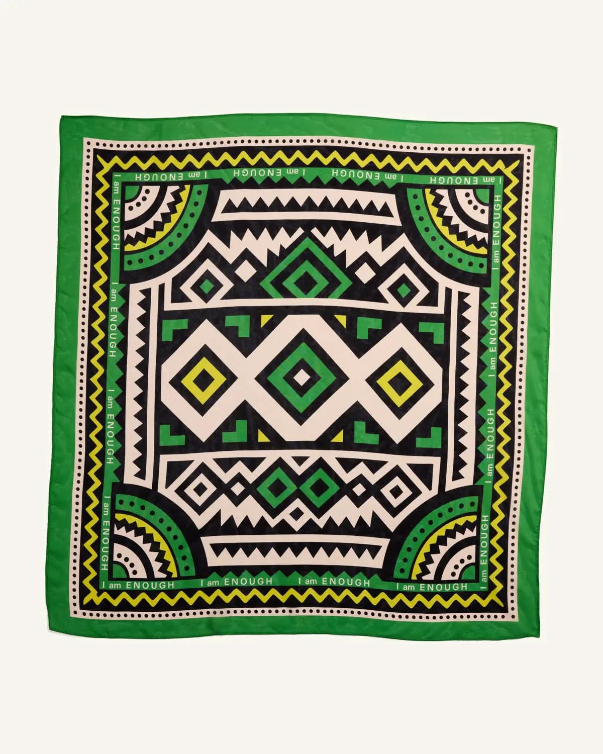 The Green Statement Silk Scarf ENOUGH