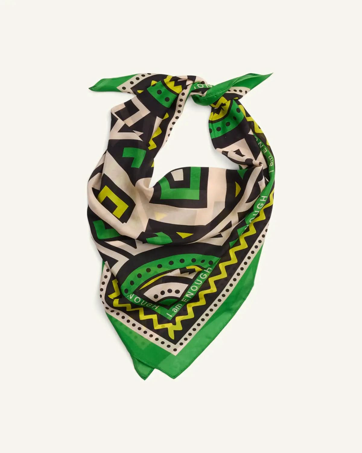 The Green Statement Silk Scarf ENOUGH
