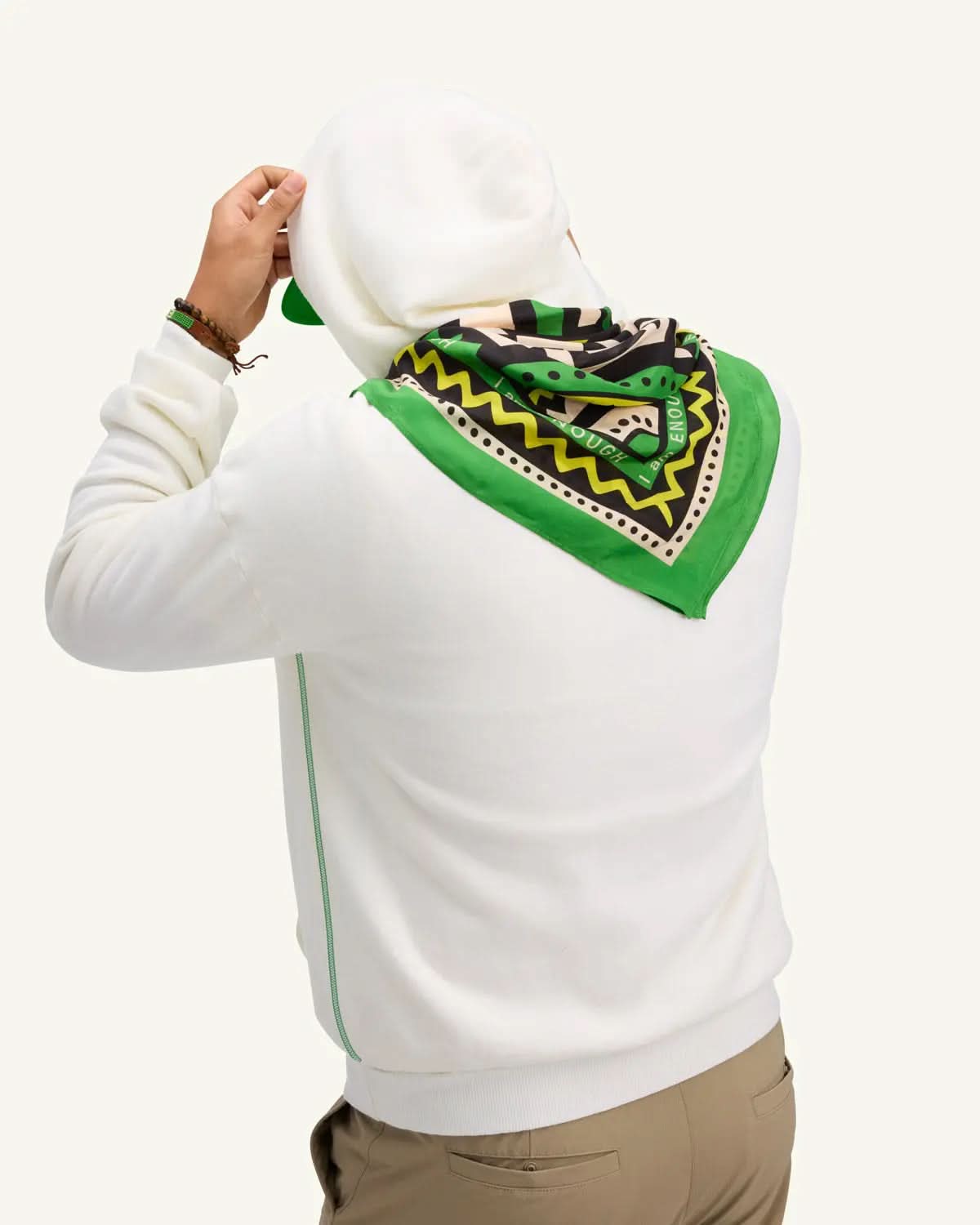 The Green Statement Silk Scarf ENOUGH