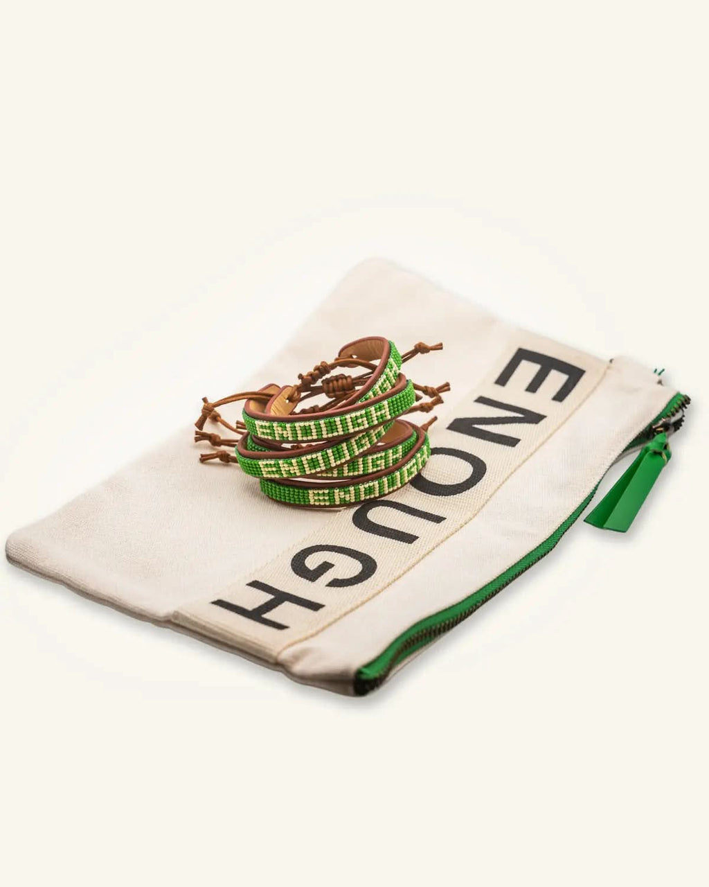 ENOUGH Beaded Leather Bracelet Pack (5 Pack) ENOUGH