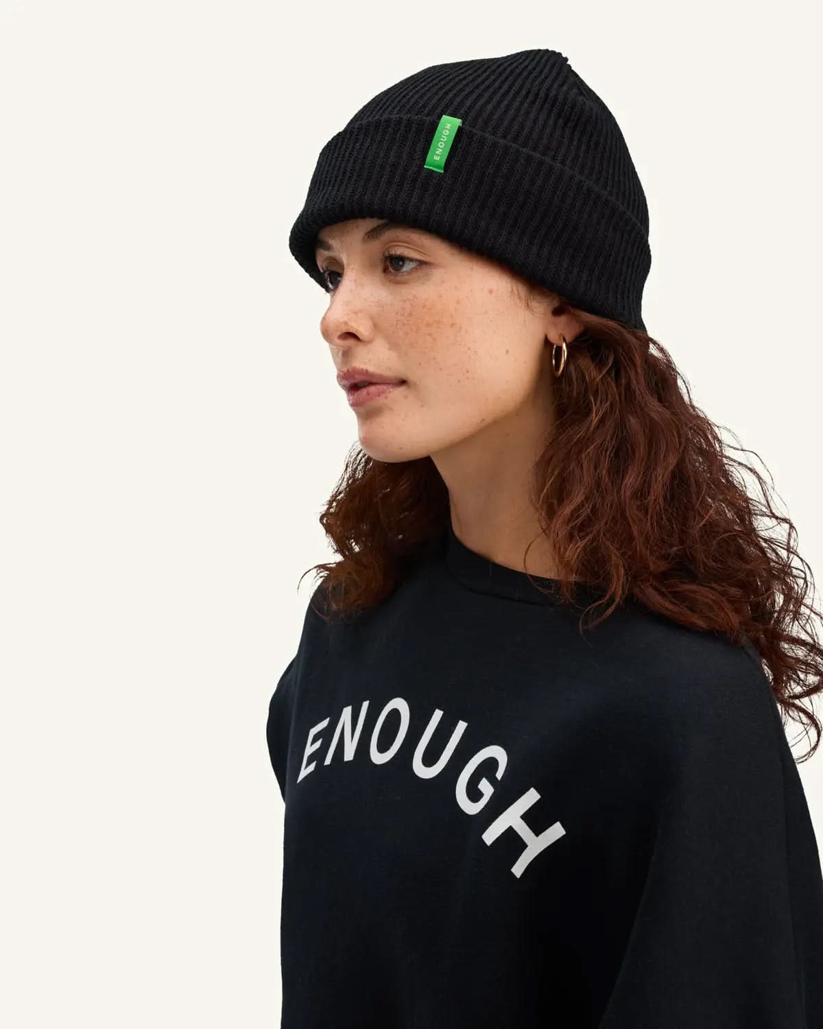 ENOUGH Ribbed Beanie ENOUGH