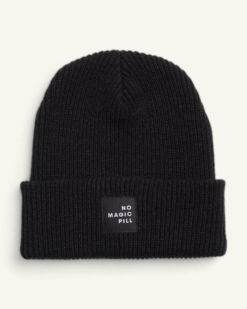 No Magic Pill Ribbed Beanie
