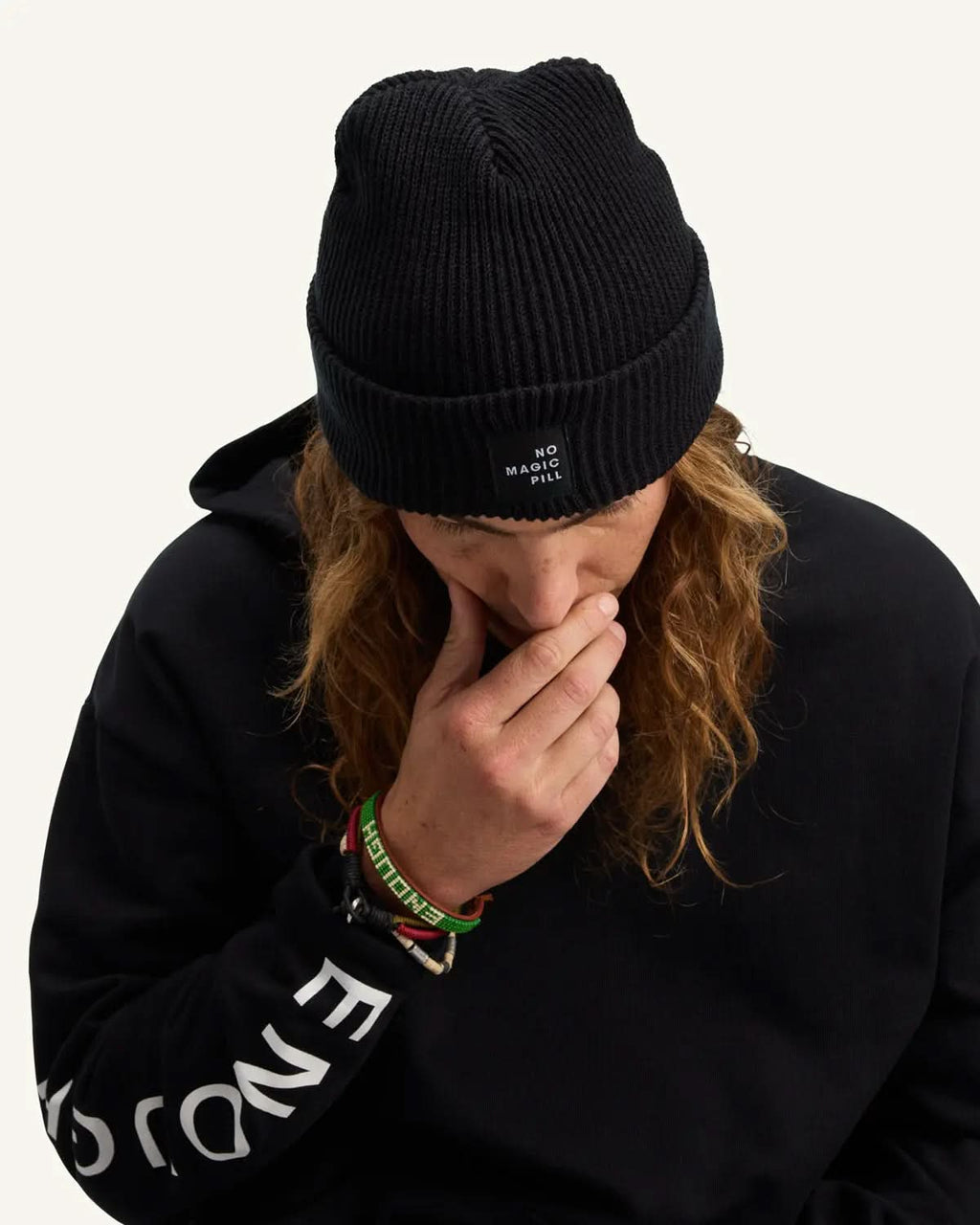 No Magic Pill Ribbed Beanie ENOUGH