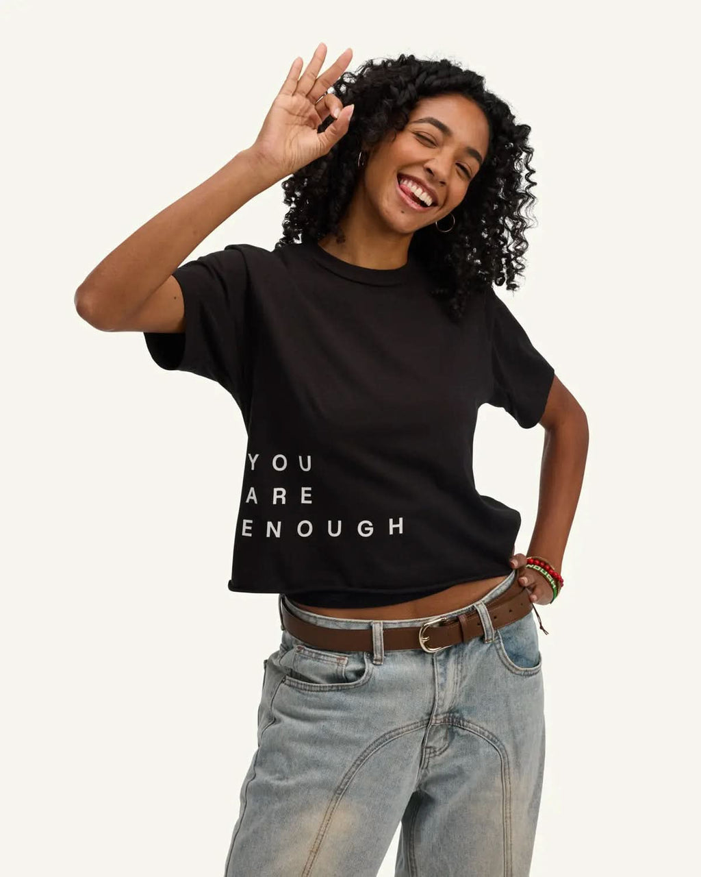Side Note Relaxed Fit Charlie Tee ENOUGH