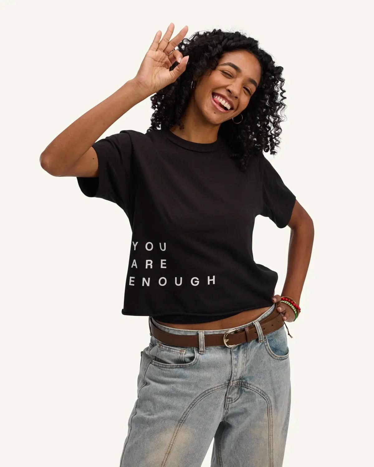 Side Note Relaxed Fit Charlie Tee ENOUGH