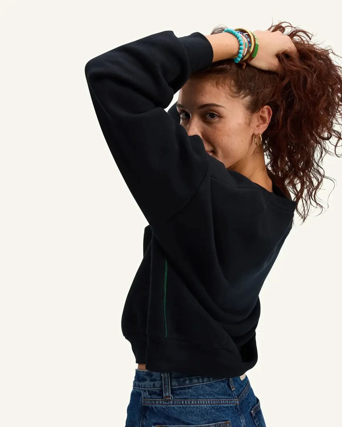 Collegiate Classic Cropped Crew Sweatshirt ENOUGH