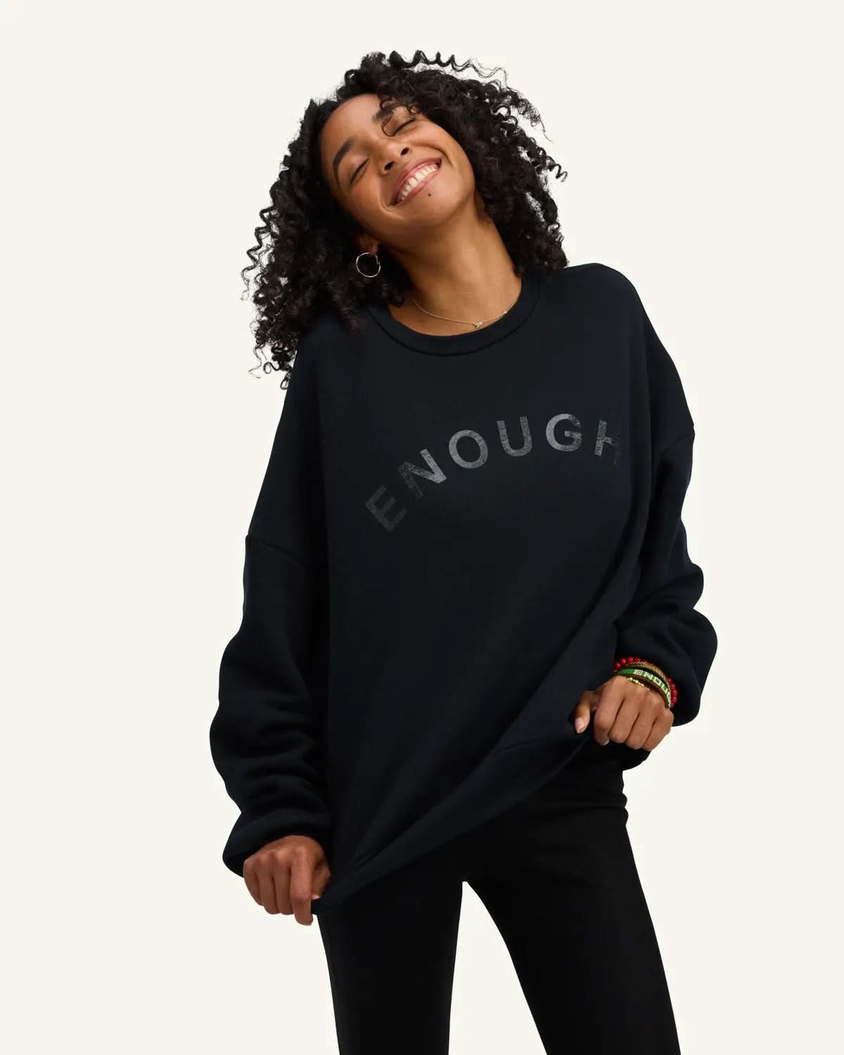 Collegiate Classic Cropped Crew Sweatshirt ENOUGH