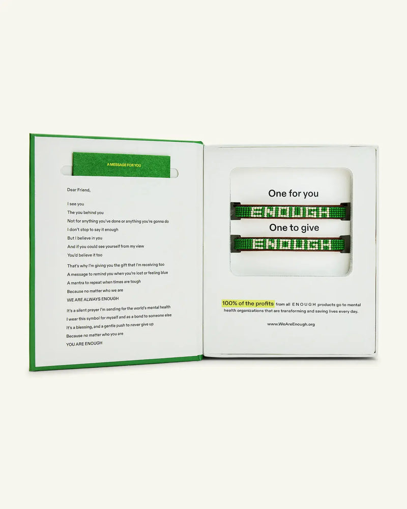 ENOUGH Beaded Leather Bracelet (Youth)