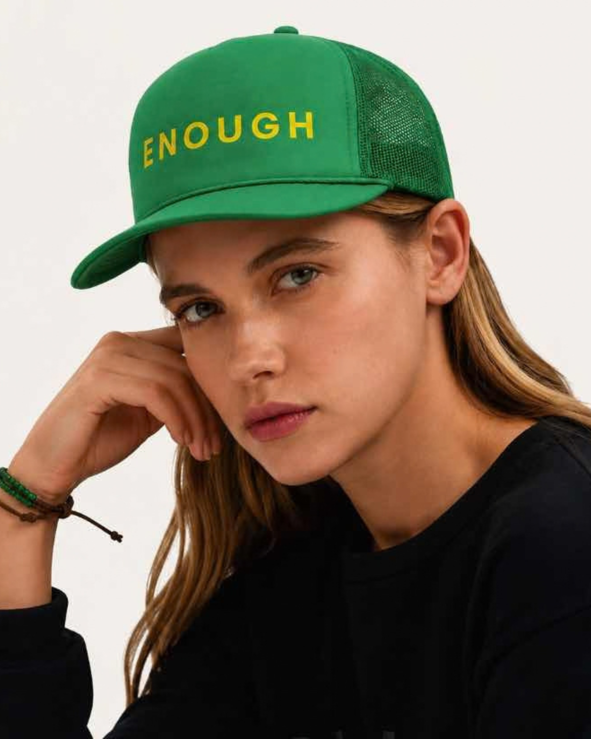 ENOUGH Centered Logo Trucker We are ENOUGH