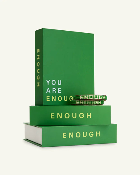 ENOUGH Beaded Leather Bracelet (Adult) We are ENOUGH